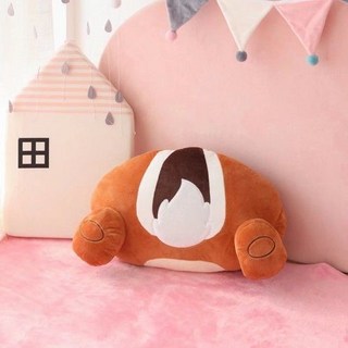 花栗鼠奇奇蒂蒂汽車頭枕 絨毛護腰護頸抱枕 車用通用, 奇奇護腰枕一隻, 1個