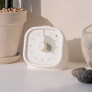 볼륨조절 센담 무소음 뽀모도로타이머 알람시계 공부타이머, 그레이, 1개