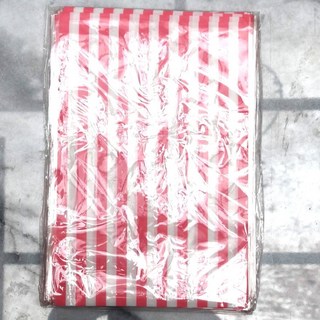 14x20公分 亮面豎條紋餅乾袋 (50入) - 韓式曲奇餅乾糖果禮品包裝平口袋, (1)粉色條紋(約50入), 1個