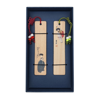 에듀우드 신윤복 풍속화 UV인쇄 우드 책갈피 외국인선물 Korean Souvenirs made in korea, Option 02 : 신윤복의 미인들