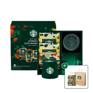 무배+쇼핑백 스타벅스 카페모먼트 커피 설 선물세트 (Jar++그린머그), 1개, 상품상세페이지 참조