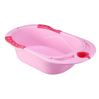 特貝爾 加大加厚可坐躺通用嬰兒浴盆, 粉, 1個