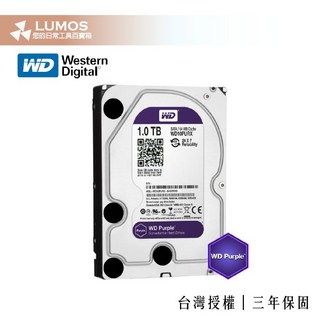 【台灣現貨/當天出貨】 WD威騰 紫標硬碟 監控專用硬碟 監控硬碟 1TB/2TB/3TB/4TB/6TB, 1個, 3TB