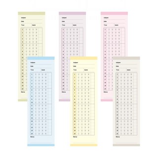 OMR카드 사지선다 20문항 공시생 떡메모지 (100매x6팩입), 컬러혼합, 6