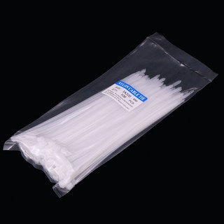 尼龍束線帶（100條/包）電線整理紮線帶 自鎖式束帶 電線扎帶 整線條, 白色5*250寬4.8mm100條/包, 1個