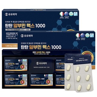 유유제약 탄탄 알부민 고함량 영양제 실크 타우린 알부민 맥스, 2개, 120정