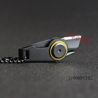 戶外便攜鑰匙扣刀EDC多功能折疊刀具 迷你求生刀 鑰匙扣掛飾, 黑色有鎖2CM, 1個, 黑色