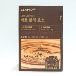 글램디 바로분해효소 보리차맛 3g 30포 x 4박스, 90g, 4개