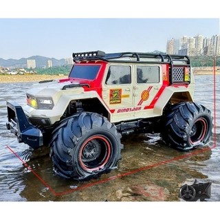 원격 조종 SWAT차량 4륜 구동 오프로드 RC카 대형 방수 충전식 자동차, 배터리 3개 (약 90분), 카키