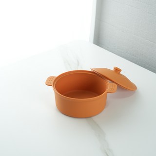 꿈꾸는 리빙 다용도 실리콘 계란찜기 전자레인지 라면용기 중형 원형 600ml, 1개, 카멜옐로