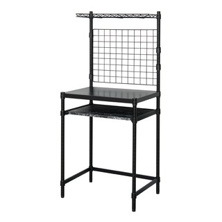 dayneeds 60x45x135cm 輕工業風電腦工作桌 (兩色可選), 黑色, 1個