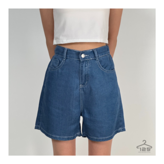 바이일이오 여성 앗차거 쿨 뒷밴딩 데님팬츠 반바지 숏팬츠