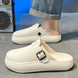 勃肯爆款包頭拖鞋，防滑舒適情侶款，潮流沙灘半拖涼鞋, C材860灰普通款,39 標準碼