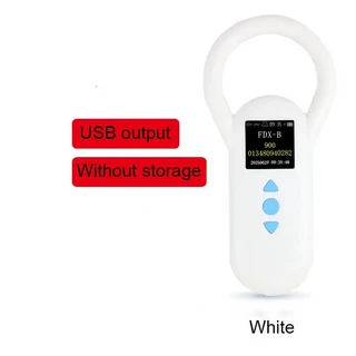 쿠쿠스토어 OLED 디스플레이가 있는 애완동물 마이크로칩 스캐너 B/블루투스 ID 리더 칩 트랜스폰더 휴대, 01 W-B-NO storage
