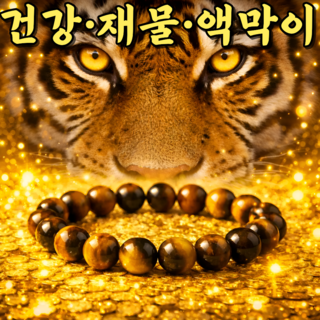 버원픽 천연호안석 팔찌 행운 재물운 액막이 팔찌