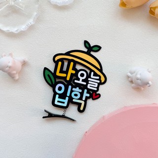 입학식 축하 머리핀 토퍼 선물 중학교 고등학교 대학교 파티, 1개, 혼합