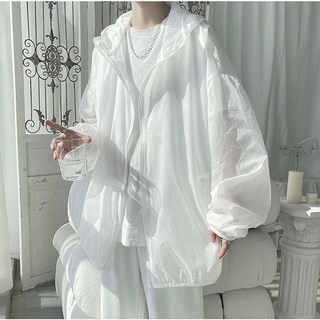 남성 자외선차단 블라우스 초경량 여름가디건 빅사이즈 후드재킷 루즈핏 바람막이 M~5XL