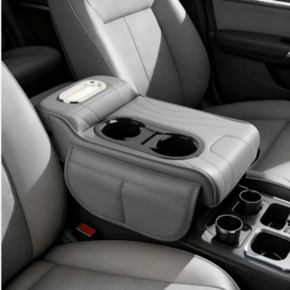 알뜰살림 2세대 와이드 자동차 팔걸이 쿠션 콘솔쿠션, 그레이, 1개