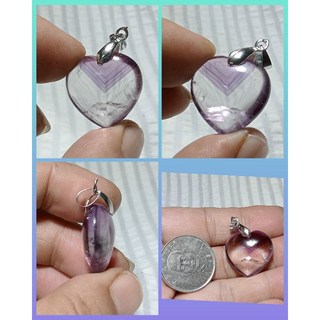 《晶棋》紫水晶愛心幻影金字塔項鍊