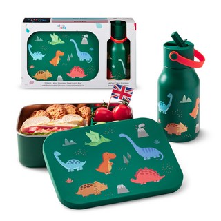 [룬드런던] 리틀룬드 기프트세트 도시락통+물병 유치원 소풍 유아 어린이집 피크닉 조카선물, 1개, 다이노