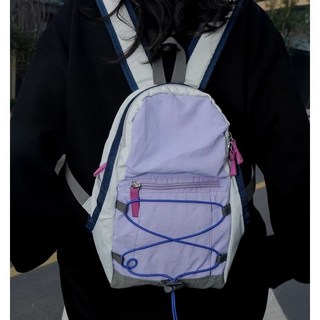 戶外登山雙肩包 女款輕便旅行小背包 春遊徒步爬山騎行運動書包, 米色大號,無規格