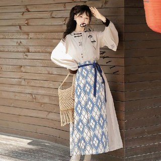 改良唐制漢服女套裝 馬面裙 漢元素 古風服飾 中國風