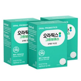 오라팜 오라틱스 그린브레스 구강 유산균 30정 3box RB, 3개
