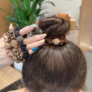 예쁜 큐빅 헤어 끈 볼 여성머리끈 4P세트 mdt+3117Ko