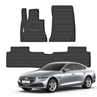본투로드 매쉬 코일매트 카매트 전차종 1+2열, 블랙, 제네시스 G80 3세대/20년3월~/HF145
