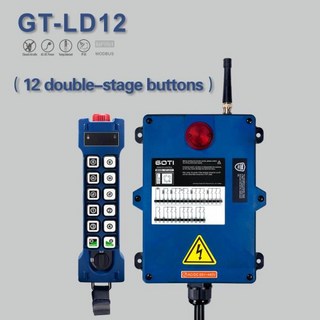 GT-LD12 산업용 무선 크레인 호이스트 리모컨 스위치 듀얼 스피드 12채널 UTING F24-12D TELEcontrol 대체, 4) 18-440V UHF (2T1R)