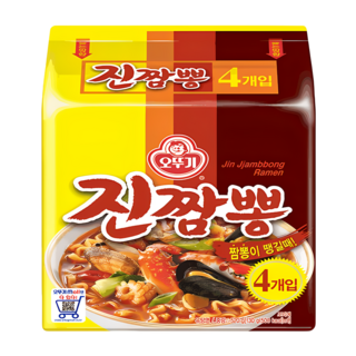OTTOGI 不倒翁 韓國境內版 金螃蟹海鮮風味拉麵 130g, 4包