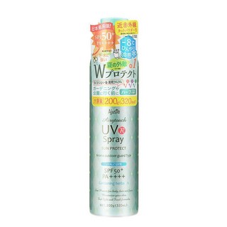 小番茄 Ajuste 愛伽絲 清涼感降溫高效美白防曬噴霧 320ml 防曬冰霧SPF50, 1個, 綠色320ml大容量【田園驅蚊款】