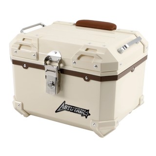Astutain 阿斯圖坦 45L 塑合金烤漆機車後箱 機車後備箱 機車置物箱 米色, 米