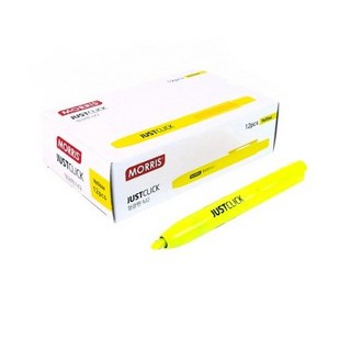 저스트클릭 형광펜 M2, Yellow, 12개