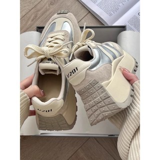 阿甘增高運動鞋 女款休閒厚底鞋 復古華夫格阿甘鞋 美拉德老爹鞋 學生百搭休閒鞋