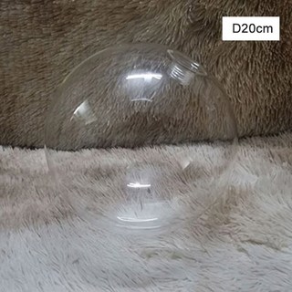 글로브 D8CM D10CM D12CM D15CM D18CM D20CM D25CM G9 유리 그늘 커버 교체 액세서리 부품용 2CM 나사 피터 오프닝, clear D20cm, 1개