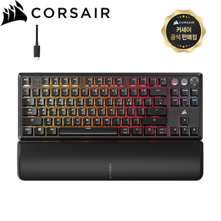 커세어 K70 PRO TKL MGX 래피드트리거 게이밍 기계식 키보드, 1 COLOR ( 2 Y A/S ) BLACK, (CORSAIR 공식인증점)K70 PRO TKL MGX, 마그네틱축(자석축)