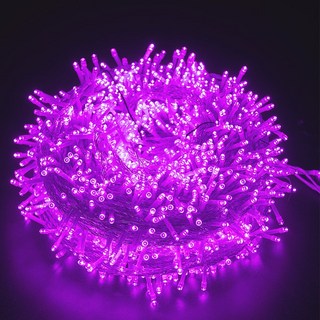 지네 전구 1000구 100m 크리스마스 아웃팅 트리 조명 화이트 전구 색 레드 핑크 퍼플 그린, 1개