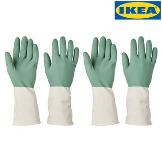 이케아 천연 라텍스 고무장갑, 녹색, 중(M), 2세트