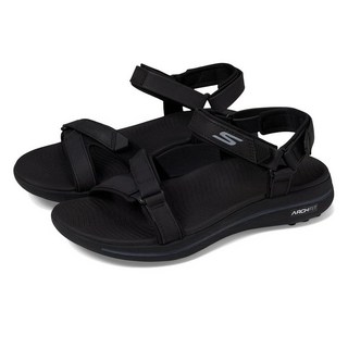 Skechers 여성용 아치 핏 스파이크리스 골프 샌들 스니커즈 블랙.