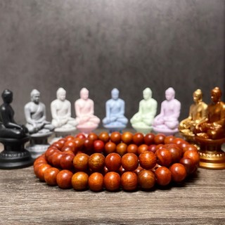 108염주 불교 나무 염주 팔찌 12mm 소원성취 108배, 1세트, 홍산지