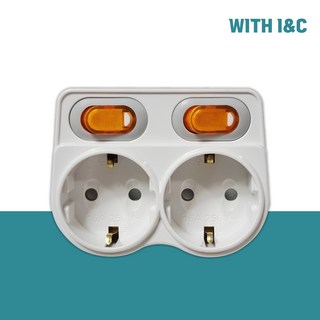 위드아이엔씨 개별 스위치 무선 멀티탭 2구, 1개