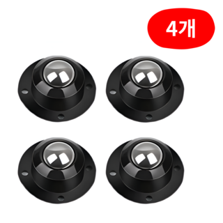 데이더봄 무타공 부착형 이동식 바퀴 롤러, 4개, 블랙