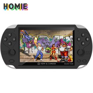 HOMIE 게임기 4.2인치 IPS 고화질 화면 휴대용게임기 듀얼 조이스틱 지원 레트로게임기 수천 가지의 놀 한글 인터페이스, 검은색