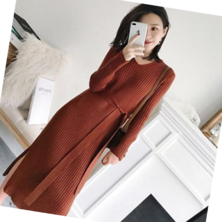 쉬폰원피스 여성 롱원피스 골지원피스 니트원피스 슬림핏원피스