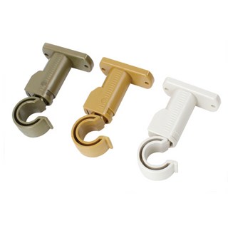 커튼 브라켓 직경 25mm 3개입 길이 조절 커튼봉 걸이, 아이보리 (3개입), 1세트