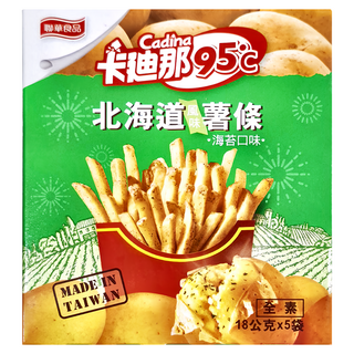 卡迪那95度c鮮脆薯條 - 北海道風味 95℃低溫真空工法 整顆新鮮馬鈴薯製成 全素, 90g, 1包
