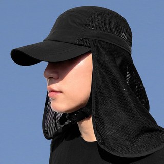 엘에이엘엘 62cm 빅사이즈 UV차단 서핑캡 서핑햇 서퍼햇 서프햇 모자 워터파크 물놀이 수영장 성인 여름, BLACK, Sun Shield Surfing Cap, 1개