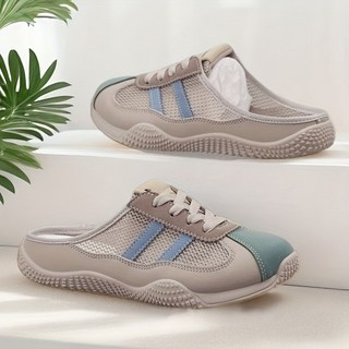 발편한 여름 여성 메쉬 캐주얼 통굽 블로퍼