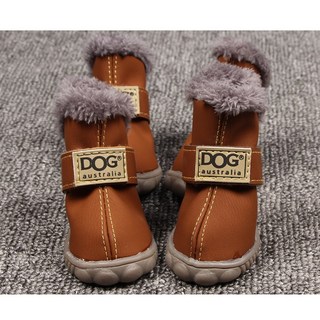 NW1588 겨울 강아지 애견 반려견 털 안감 신발 슈즈 부츠 야외 산책용 등산용, 블루, 1팩